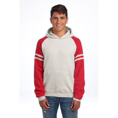 Unisex NuBlend ® Varsity Colorblock Hooded Sweatshirt Thumbnail