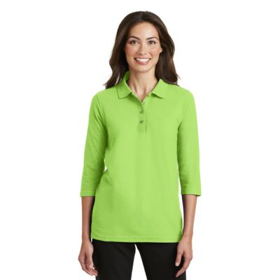 Women's Silk Touch 3/4 Sleeve Polo Thumbnail
