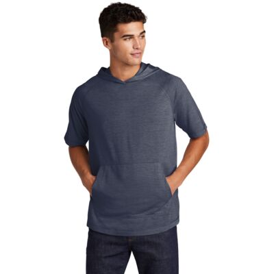 PosiCharge ® Tri Blend Wicking Short Sleeve Hoodie Thumbnail